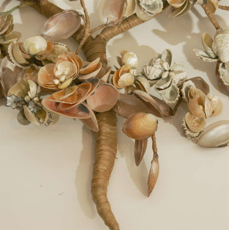 Floral Shell Piece In Excellent Condition In Bridgehampton, NY